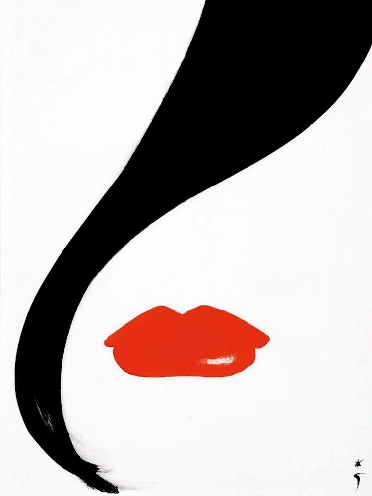 Red Lipstick Vintage Poster