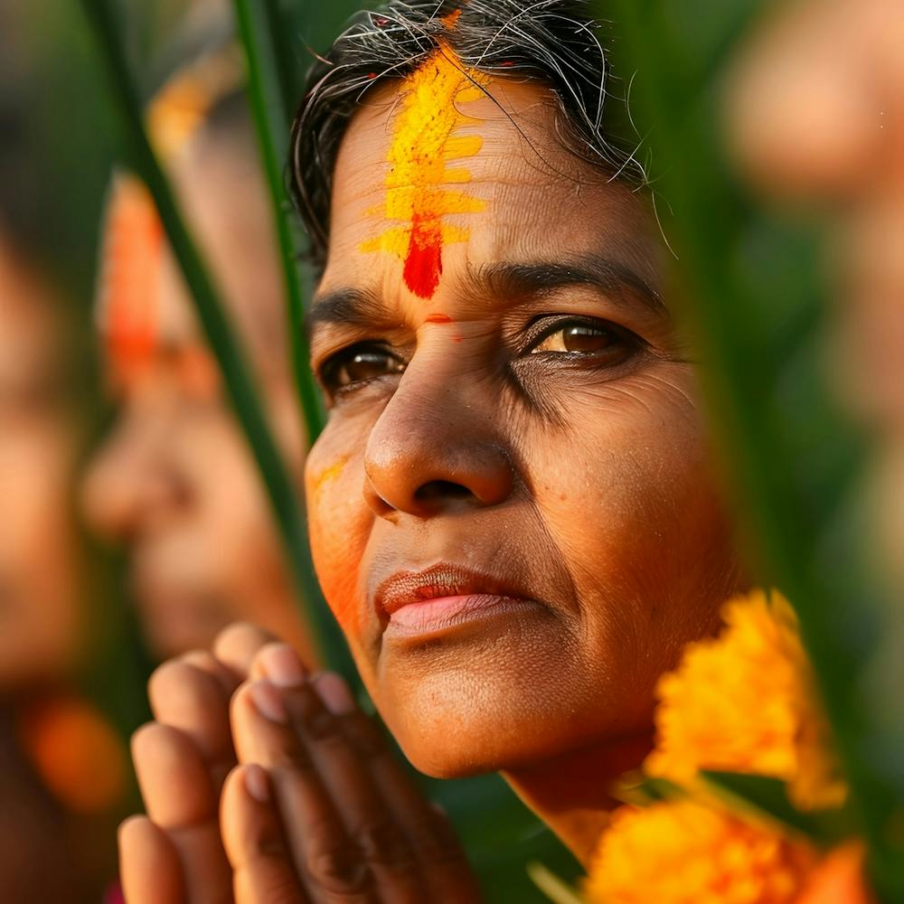 Hindu Woman Praying