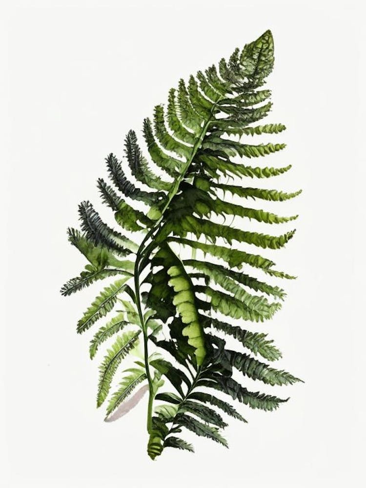 Ebony Spleenwort Watercolour