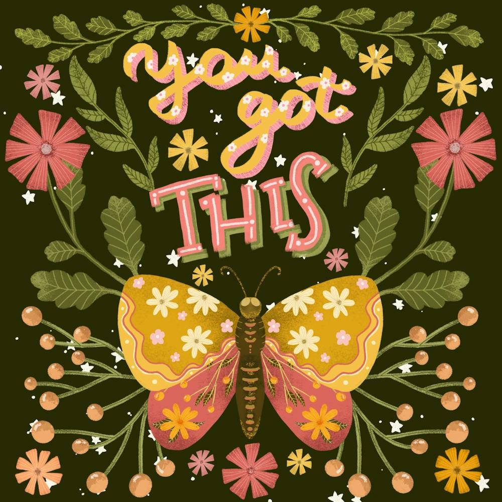 You got this positive quote with butterfly
