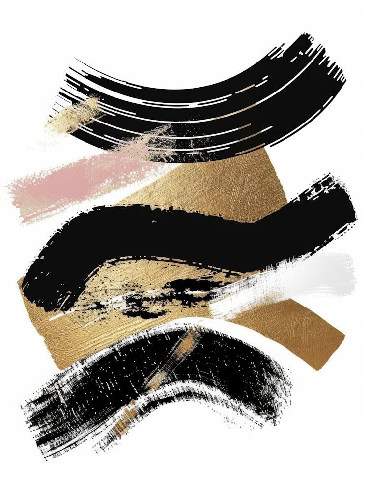 Black And Gold Brushstrokes 9