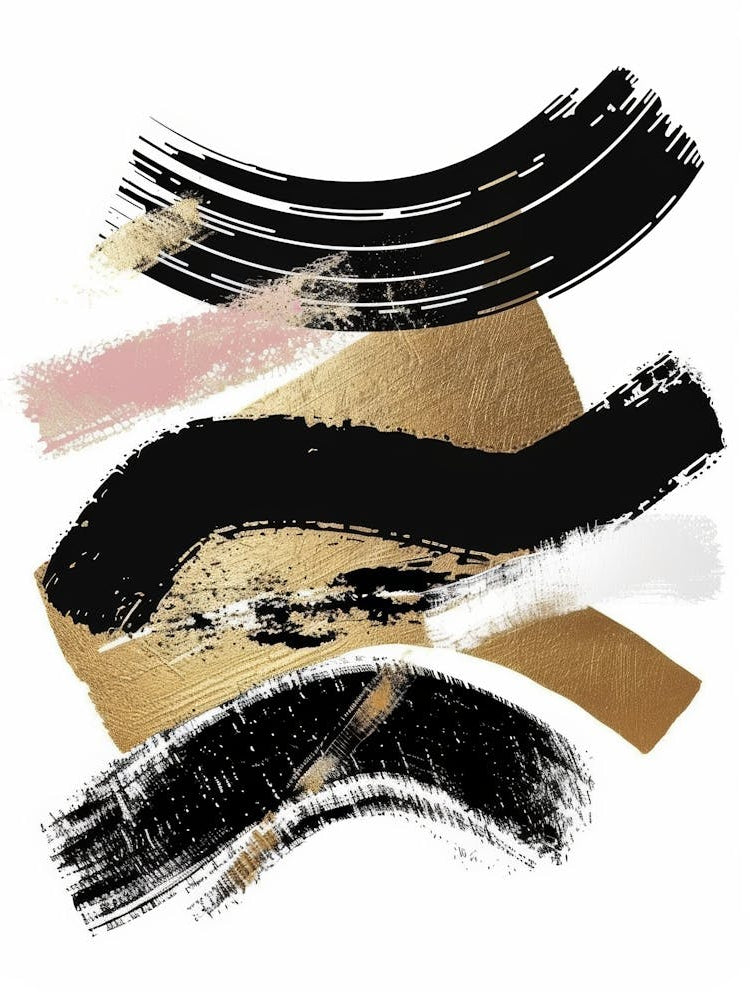 Black And Gold Brushstrokes 9