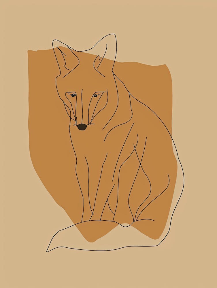 Fox - Boho, Line Art 1