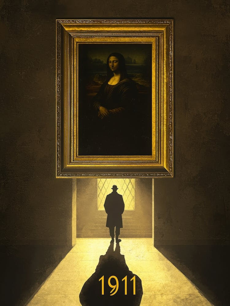 Aihrgdesign A Vintage Poster Inspired By The 1911 Theft Of Th 571ef5ed 1dff 41b6 912a F37d0334dbaa 1