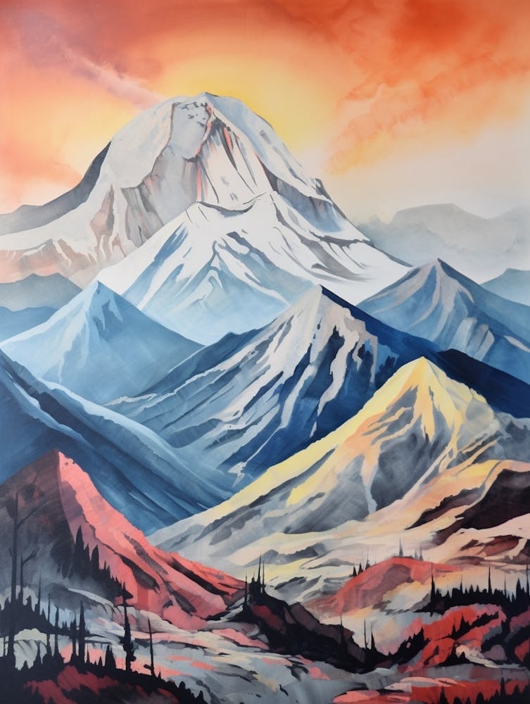 Mount Mckinley Denali Usa 5 Mountain Painting