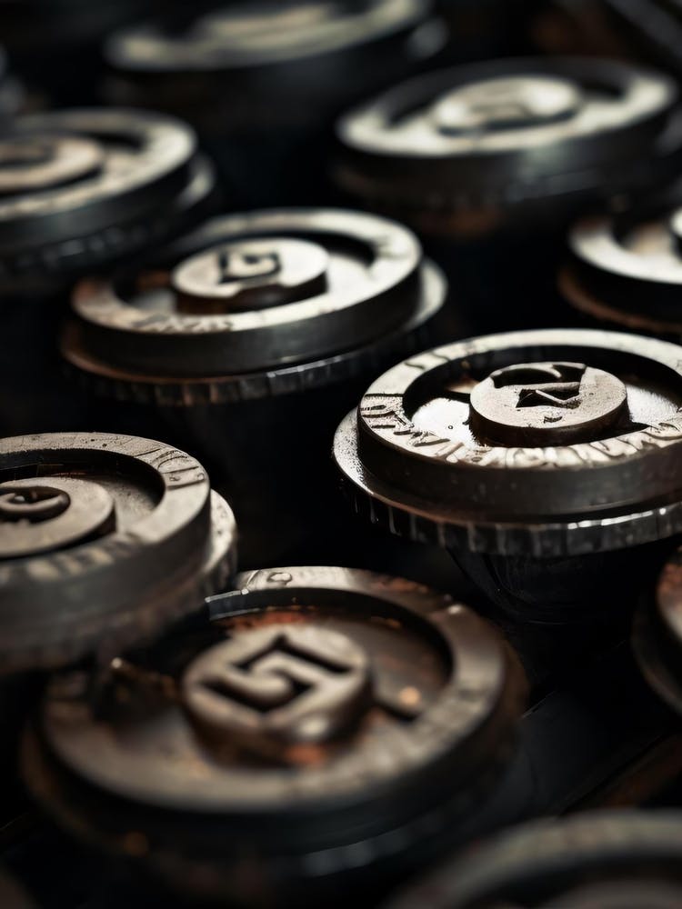 Close Up Of Typewriter Keys 1