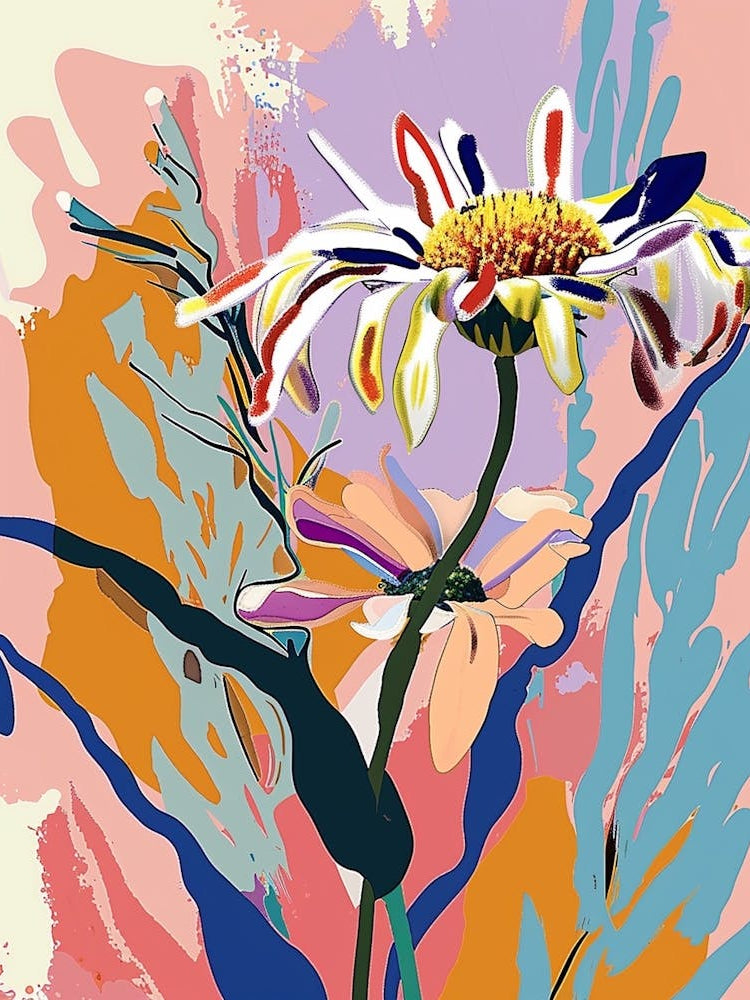 Colourful Flower Illustration Asters 6