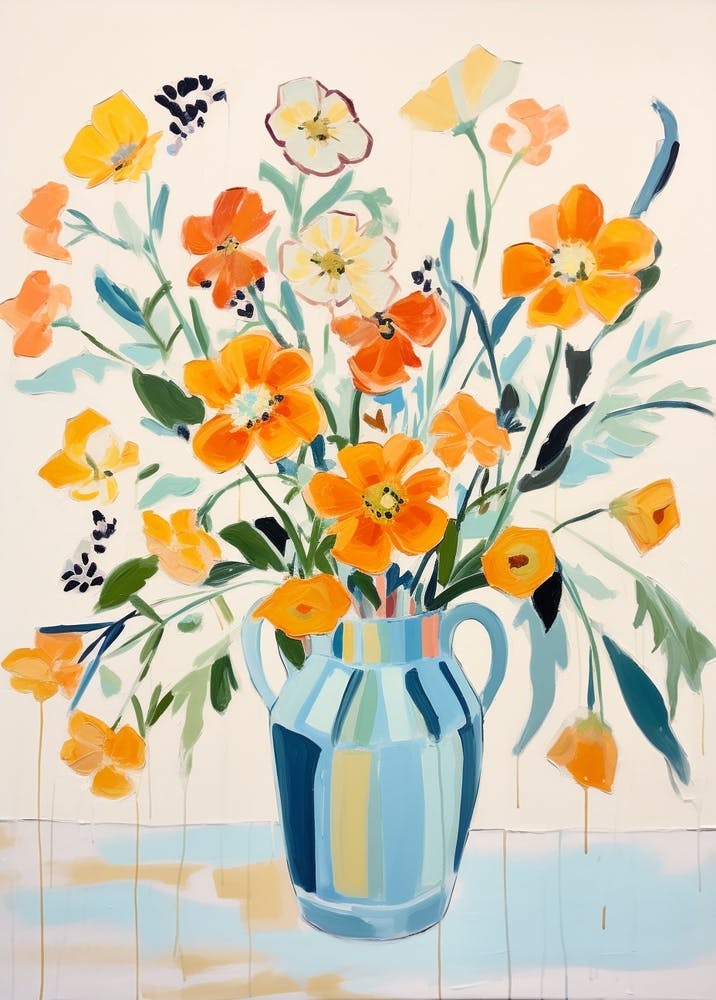 Flower Painting Fauvist Style Flowers 3