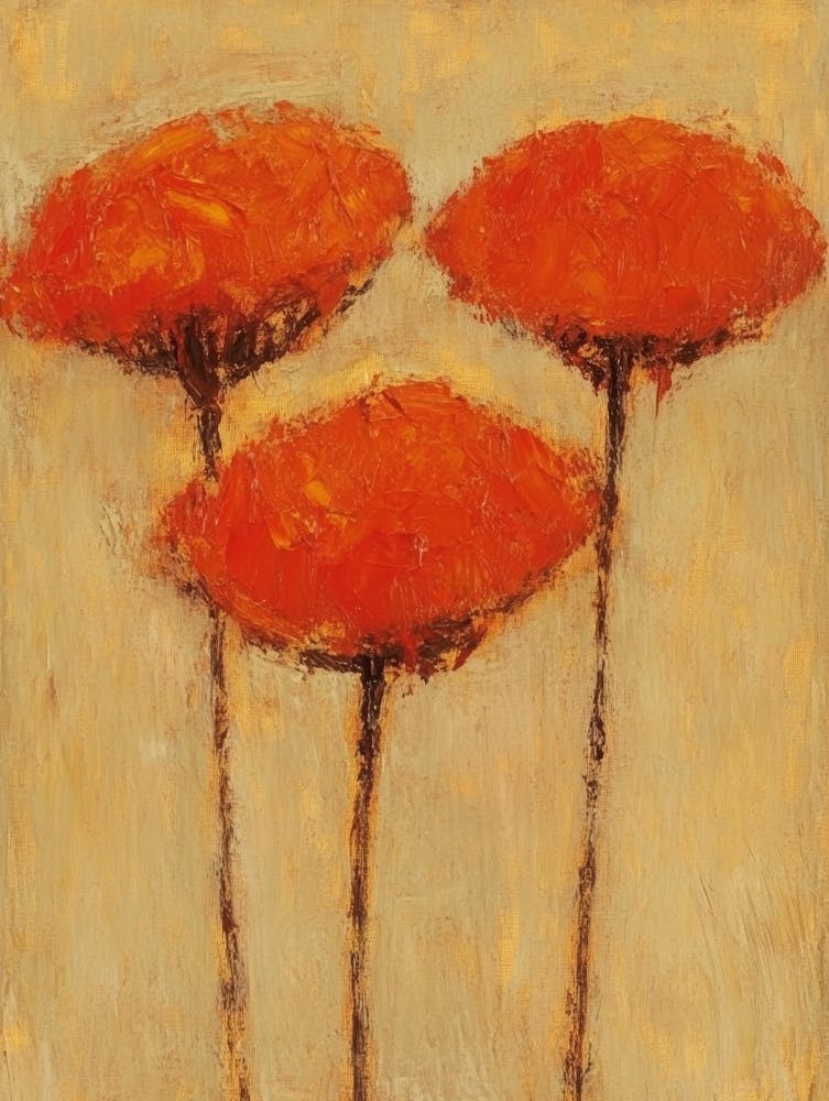 Three Orange Flowers
