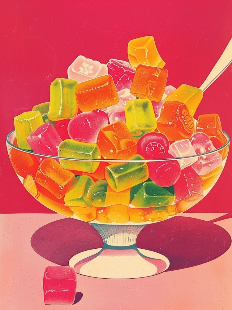 Winegums Candy Sweets Retro Advertisement Style 3