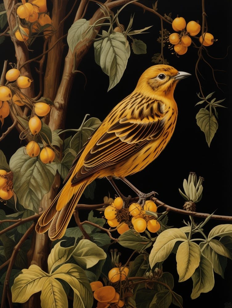 Dark And Moody Botanical Yellowhammer 2