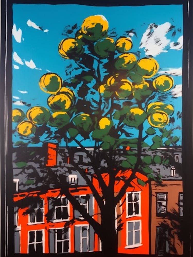 A Window View Of London In The Style Of Pop Art 3