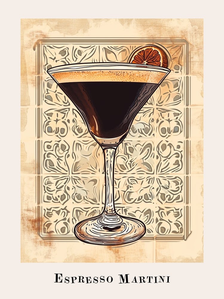 Espresso Martini Fliesenposter