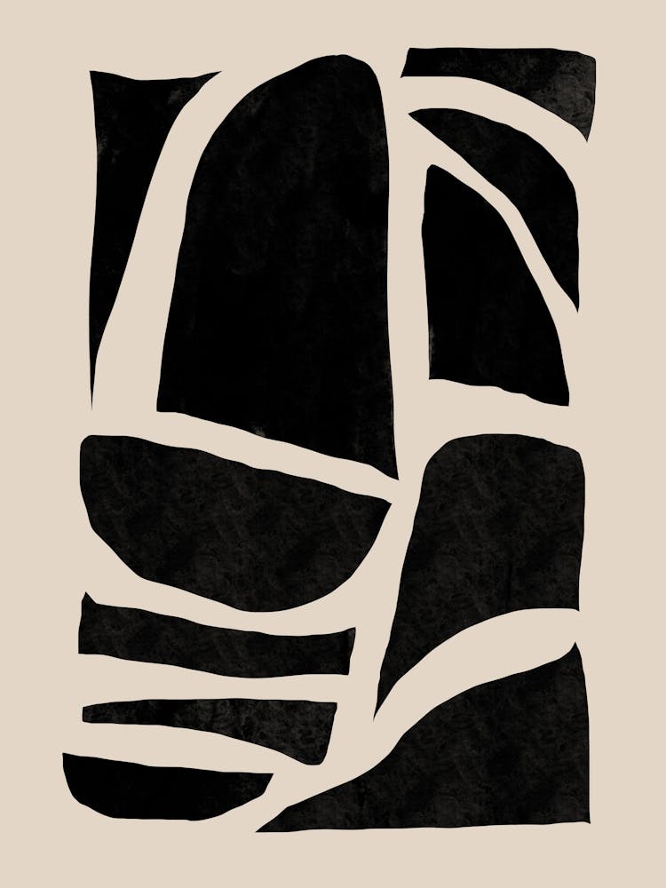 Abstract Black And White Painting