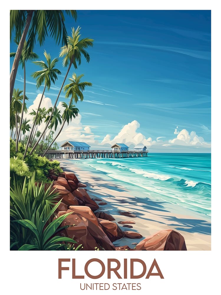 Affiche de voyage Florida
