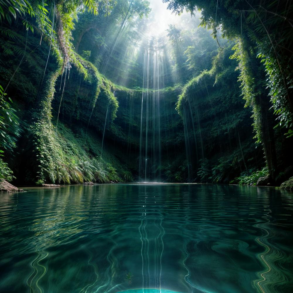 Waterfall In The Jungle