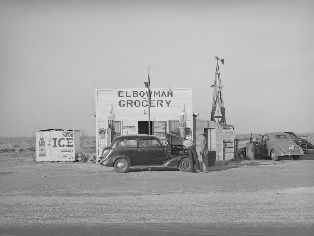 Grocery Store And Filling Station In The High Plains, Dawson County, Texas By Russell Lee
