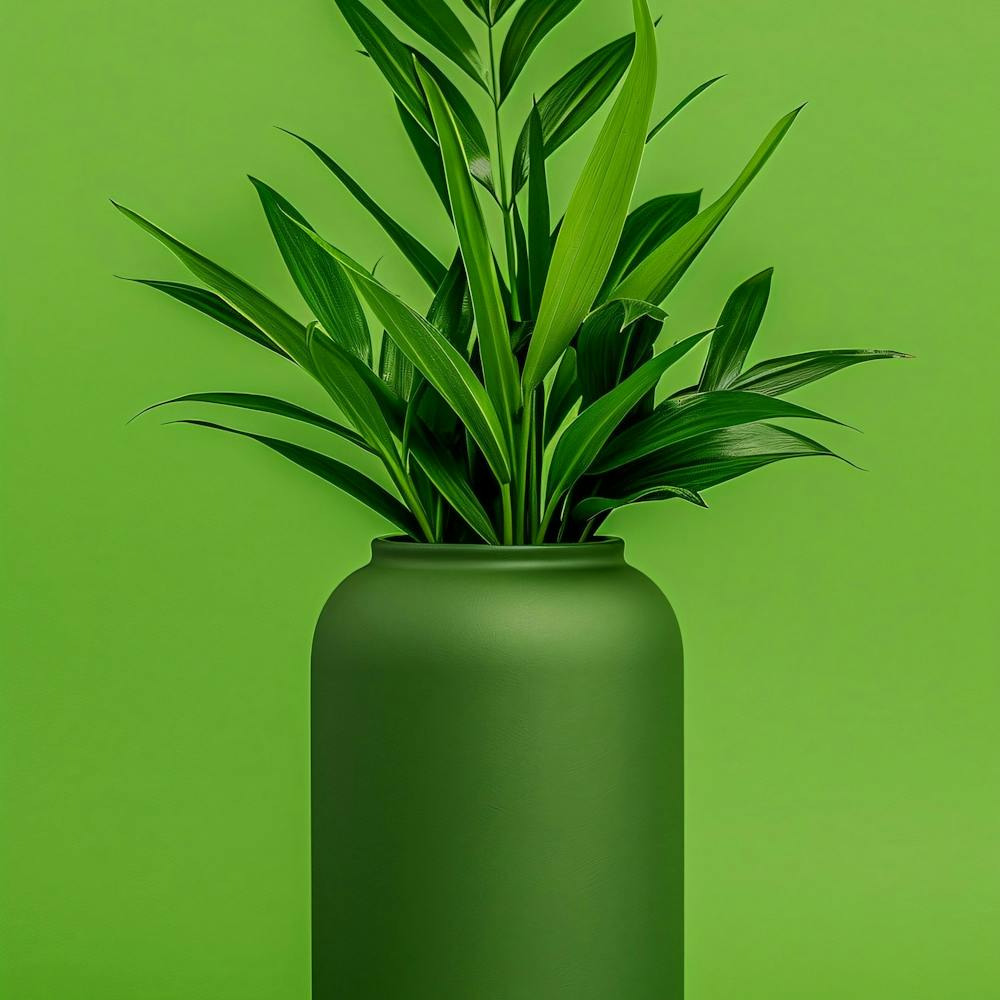 Grüne Pflanze in einer Vase