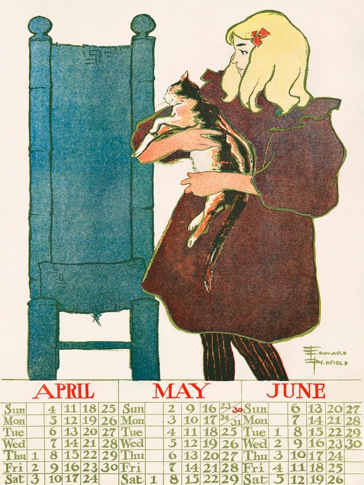 Vintage Calendar (1900), Edward Penfield