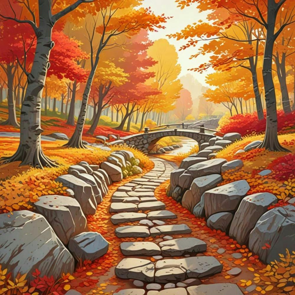 Whimsical Fall In Forest Road (5)