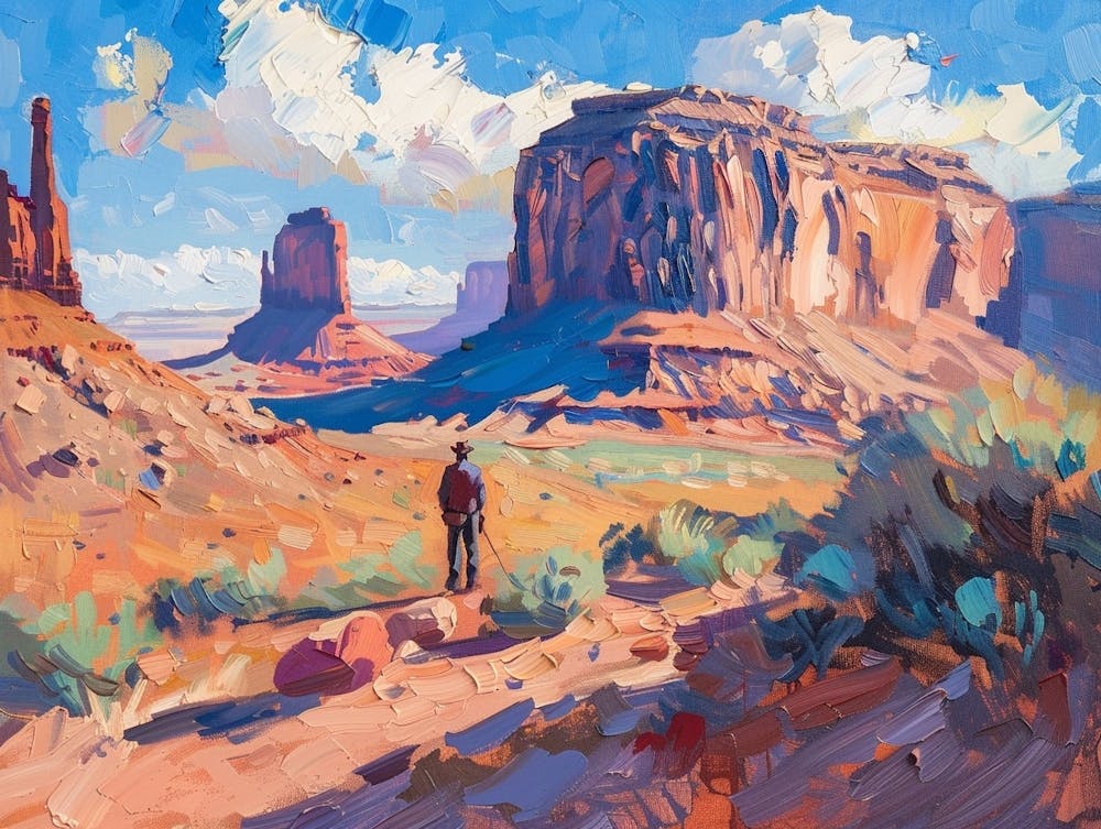 Cowboy In Monument Valley Arizona 3