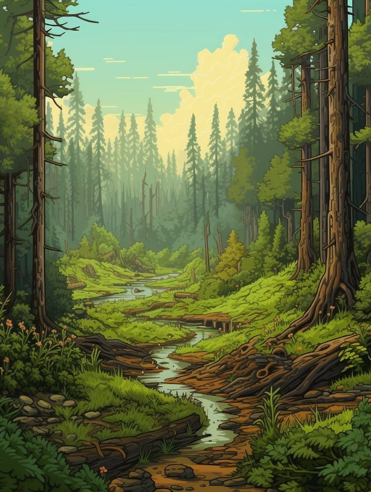 Forest Reserve Pixel Art 3