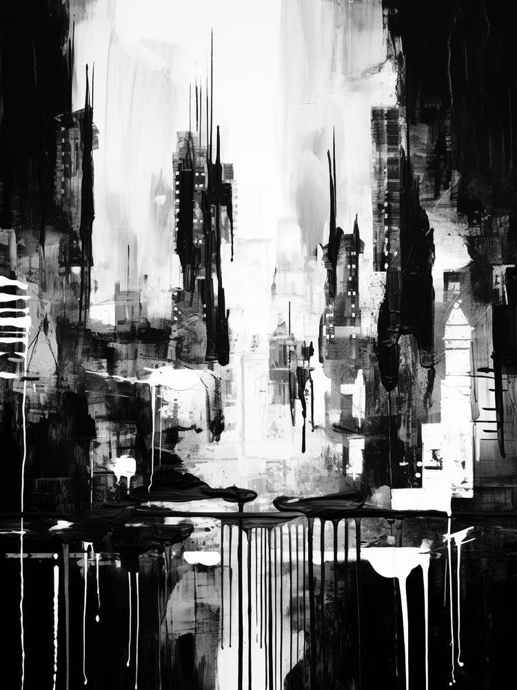 Cityscape Abstract Black And White 4