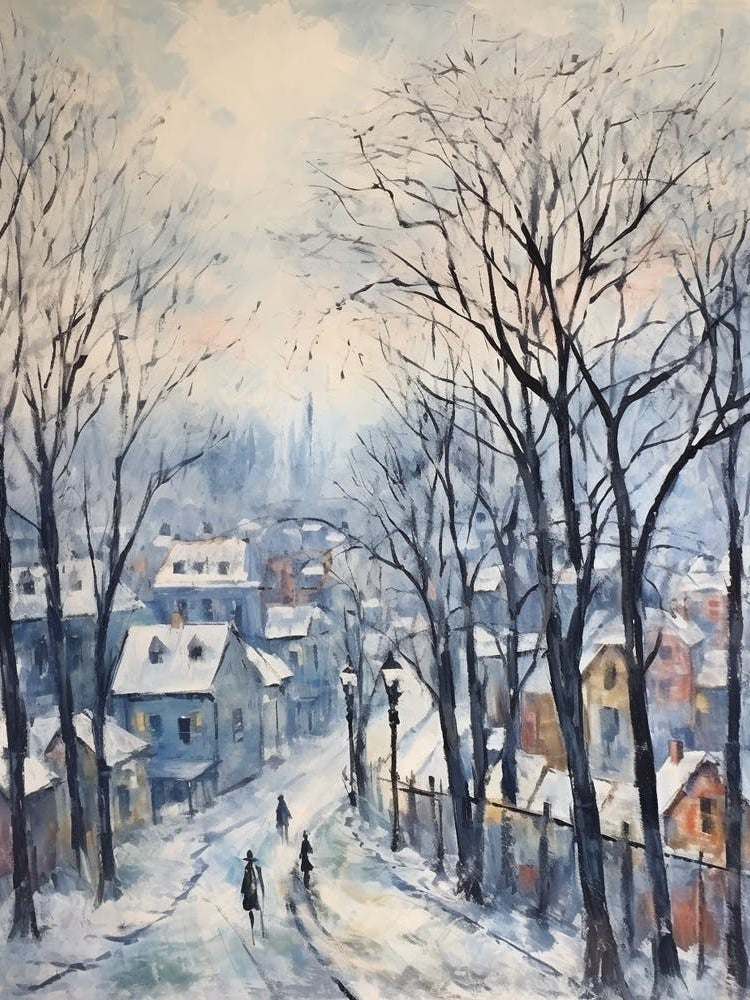 Winter City Park Painting Kalemegdan Park Belgrade Serbia 2