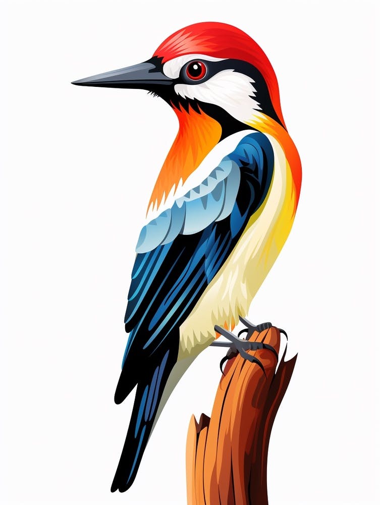Pic - Oiseau Géométrique Coloré 1
