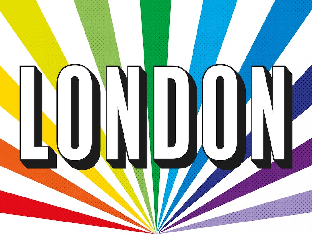 London Rainbow Typography