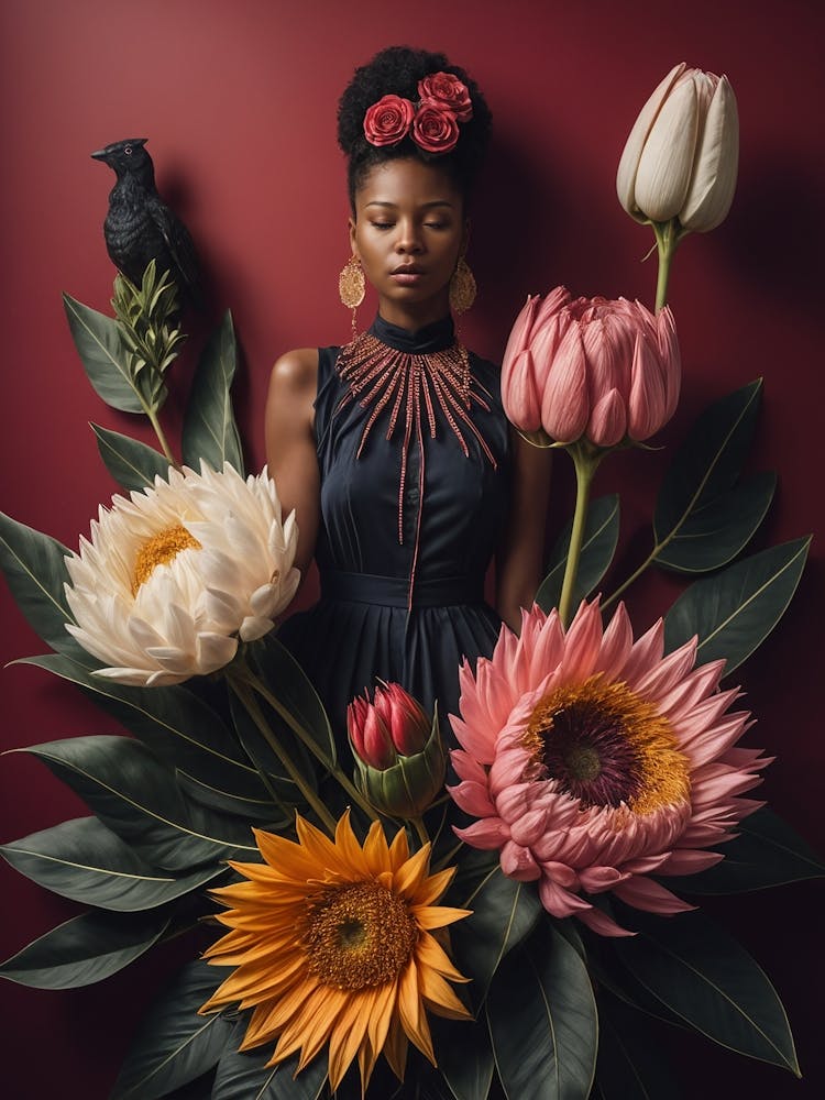 Woman With Flowers