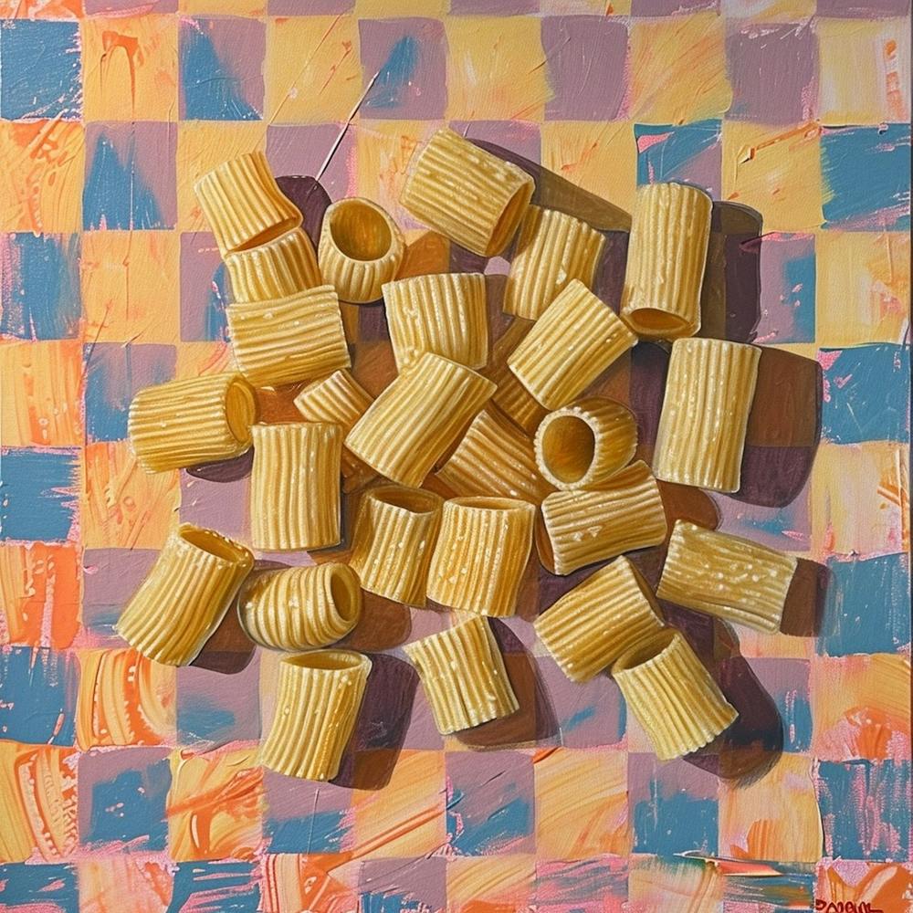 Rigatoni Pasta Checkerboard 2