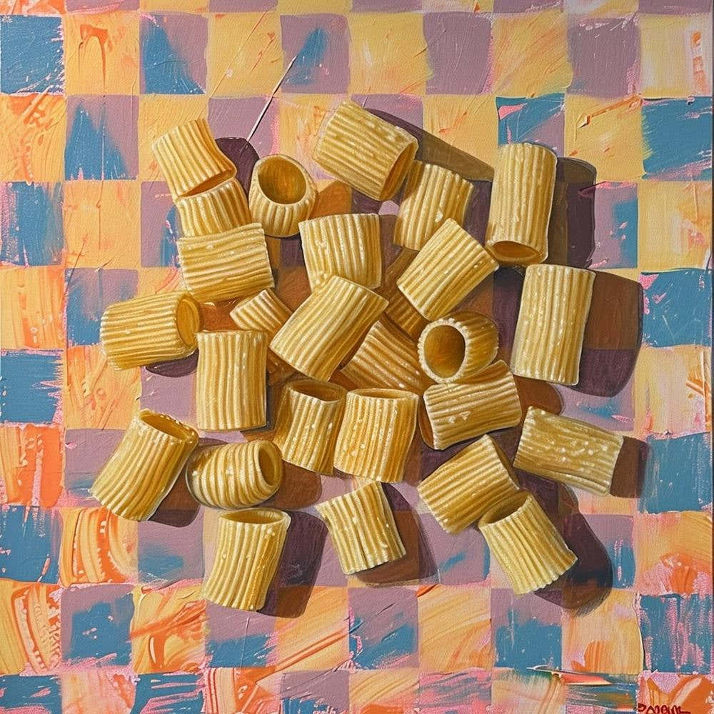 Rigatoni Pasta Checkerboard 2