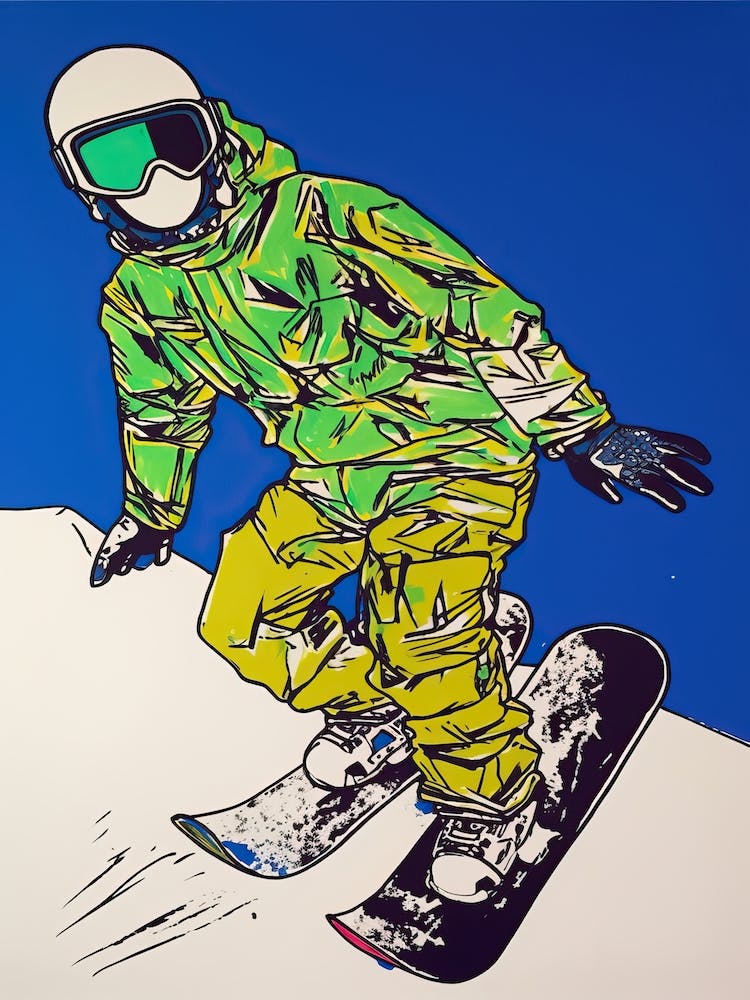 Snowboarding Pop Art 3
