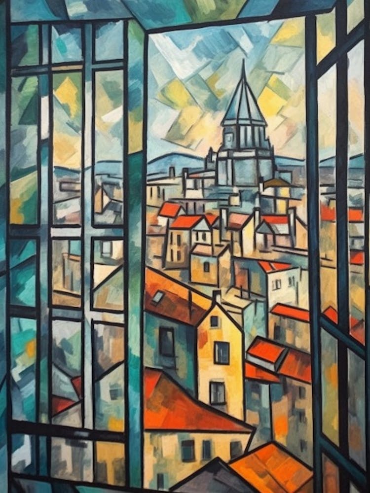 Window View Berlin Of In The Style Of Cubism 1