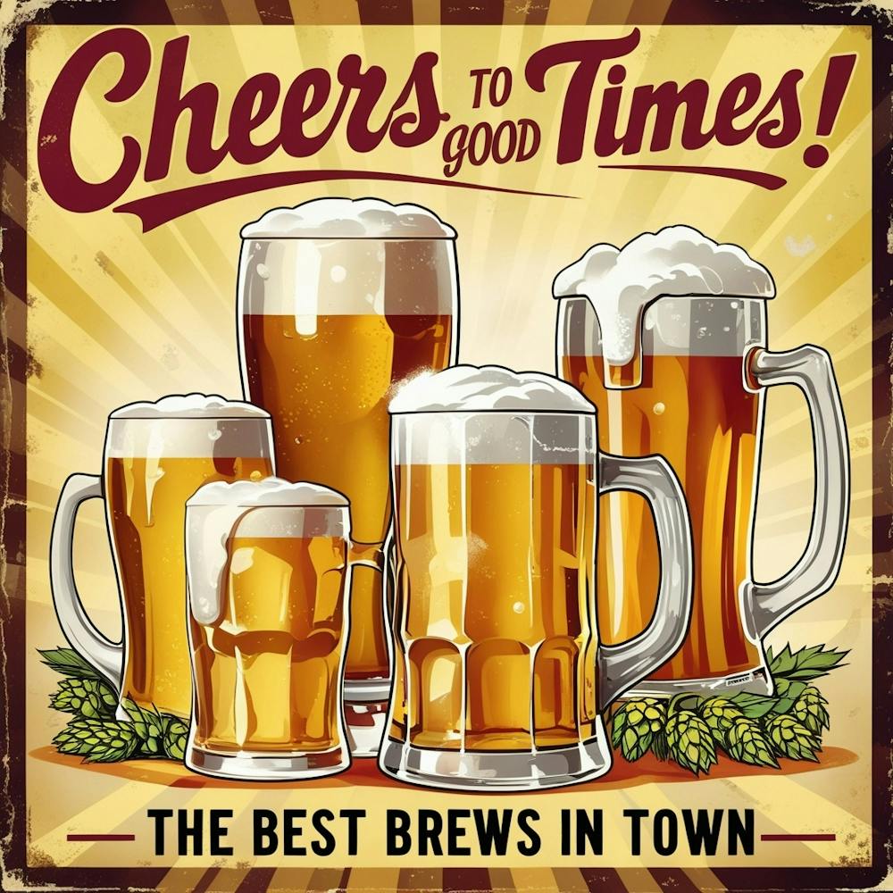 Cheers To Good Times The Best Brews In Town 1
