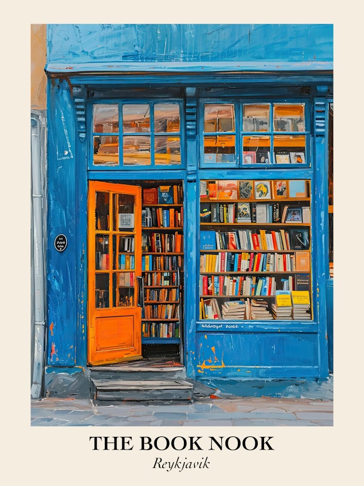 Reykjavik Librairie Coin Lecture 2 Affiche