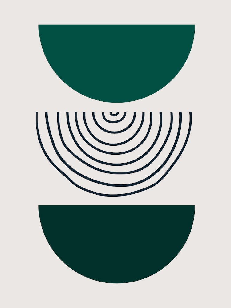 Abstract Shapes in Green