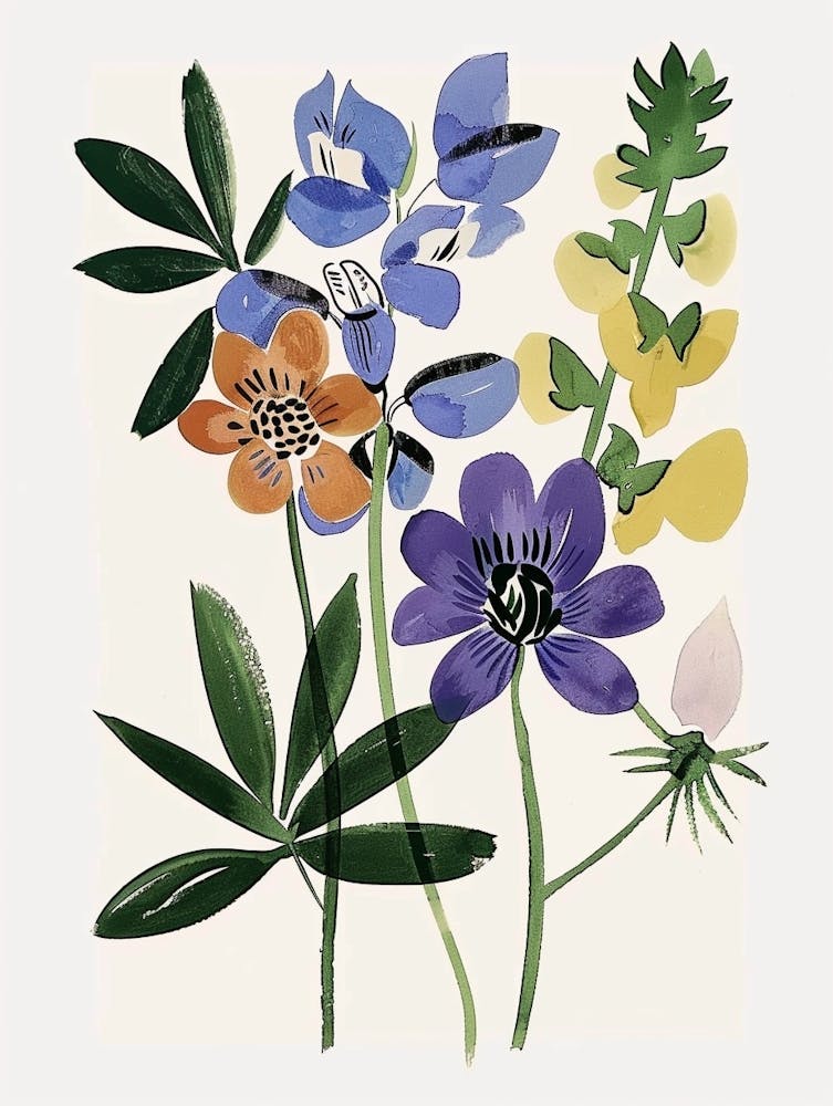 Painted Florals Aconitum 4