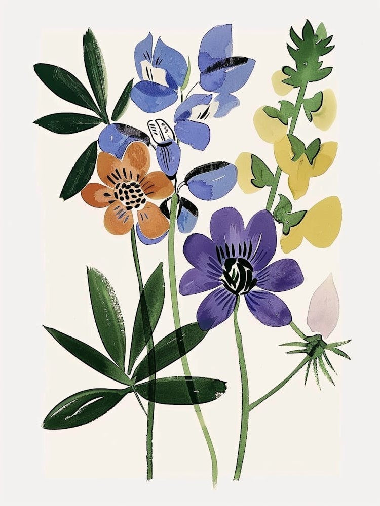 Painted Florals Aconitum 4