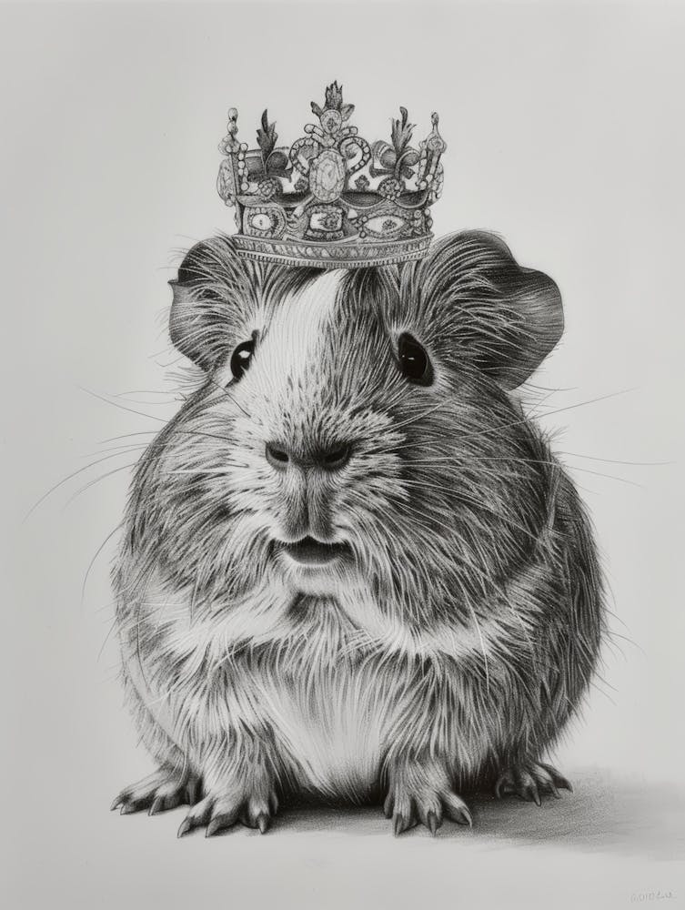 Guinea Pig With Crown