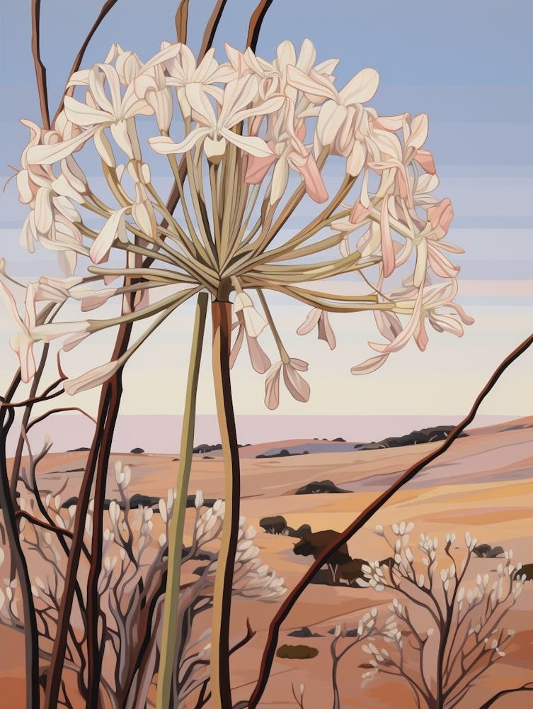 Agapanthus 4 Flower Painting