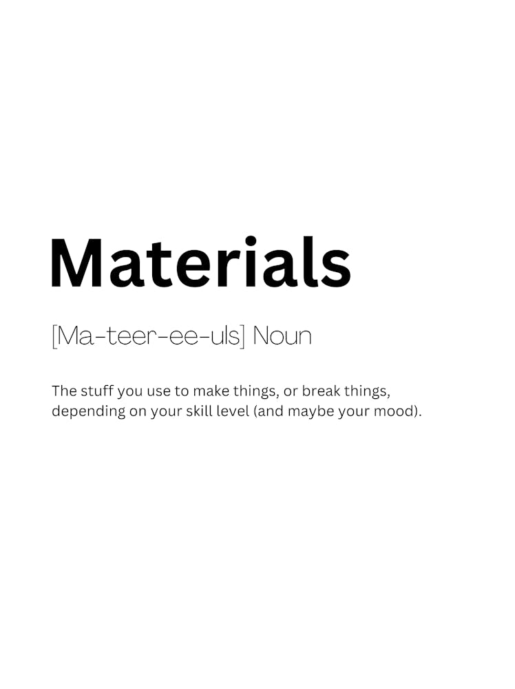 Materials Definition Meaning 1