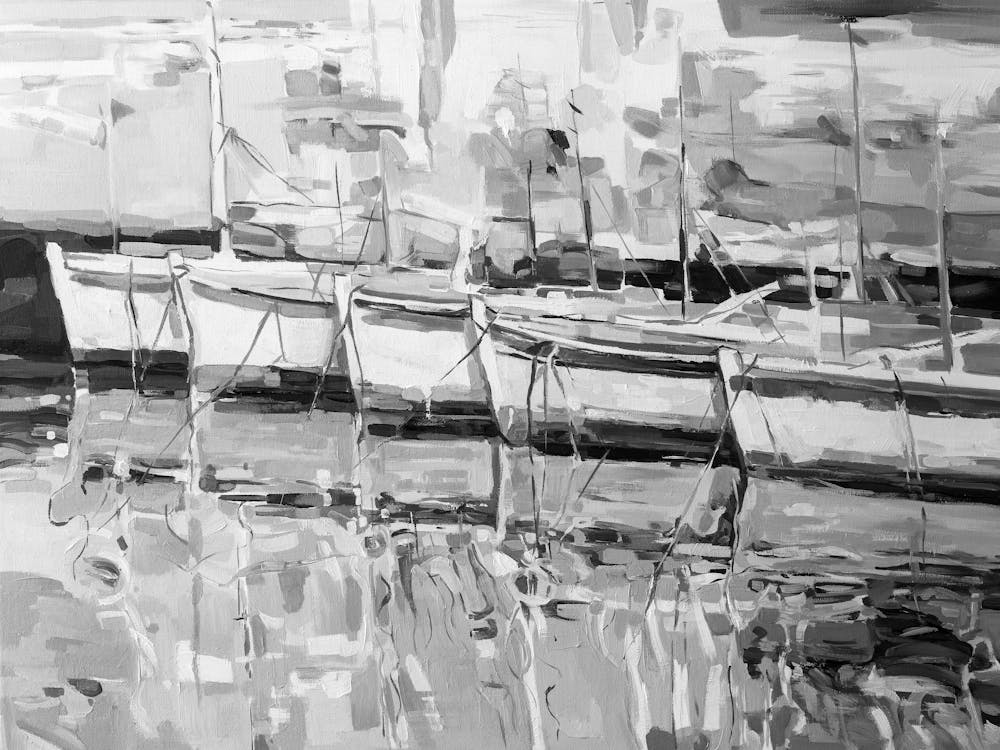 Sailboats In The Harbor 1