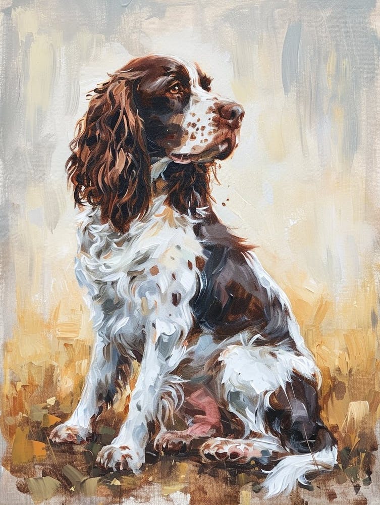 English Springer Spaniel Acrylic Painting 6