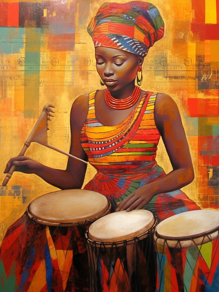 African Music Illustration 