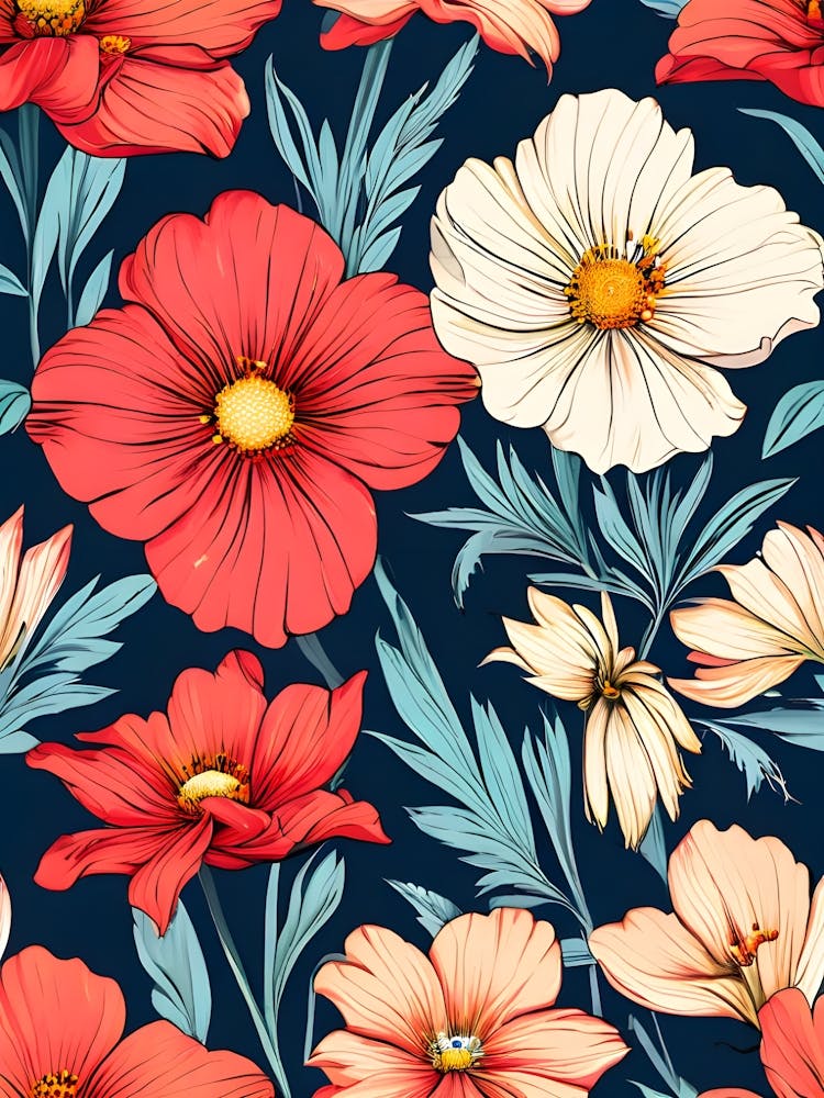 Cosmos Seamless Pattern