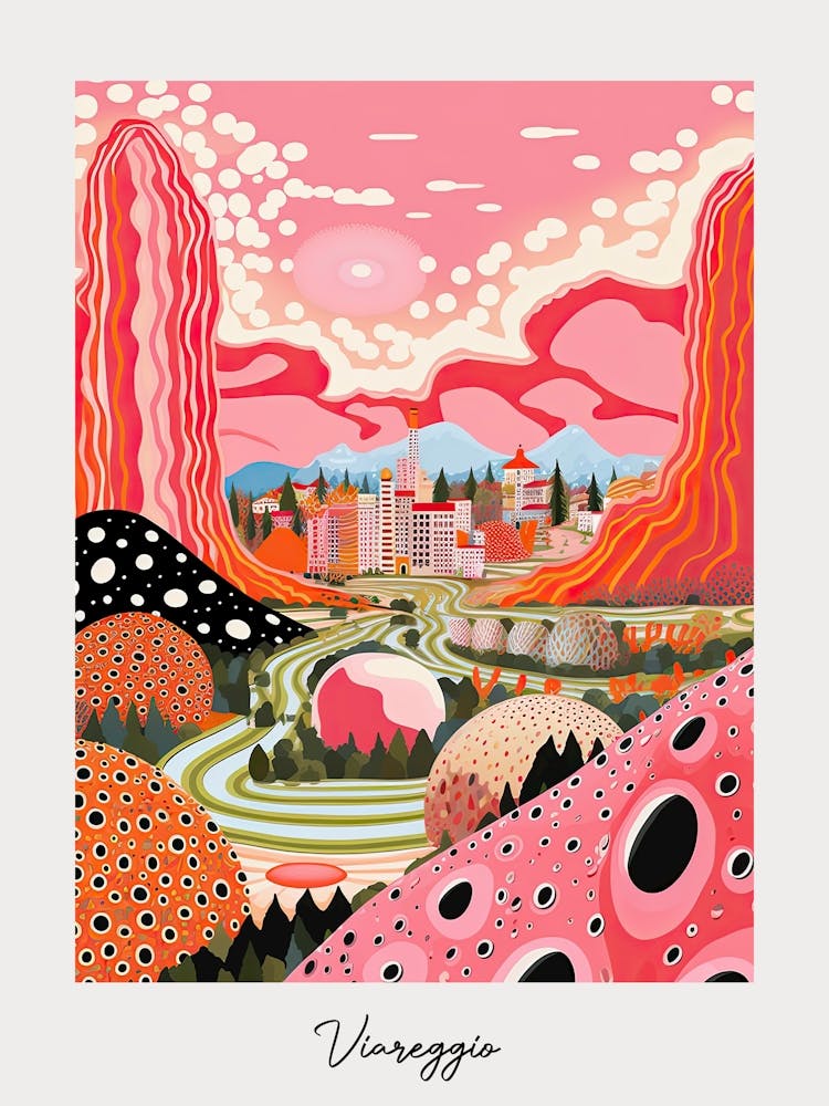 Poster Of Viareggio, Italy, Illustration In The Style Of Pop Art 4