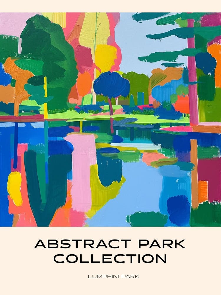 Abstract Park Collection Poster Lumphini Park Bangkok Thailand 3