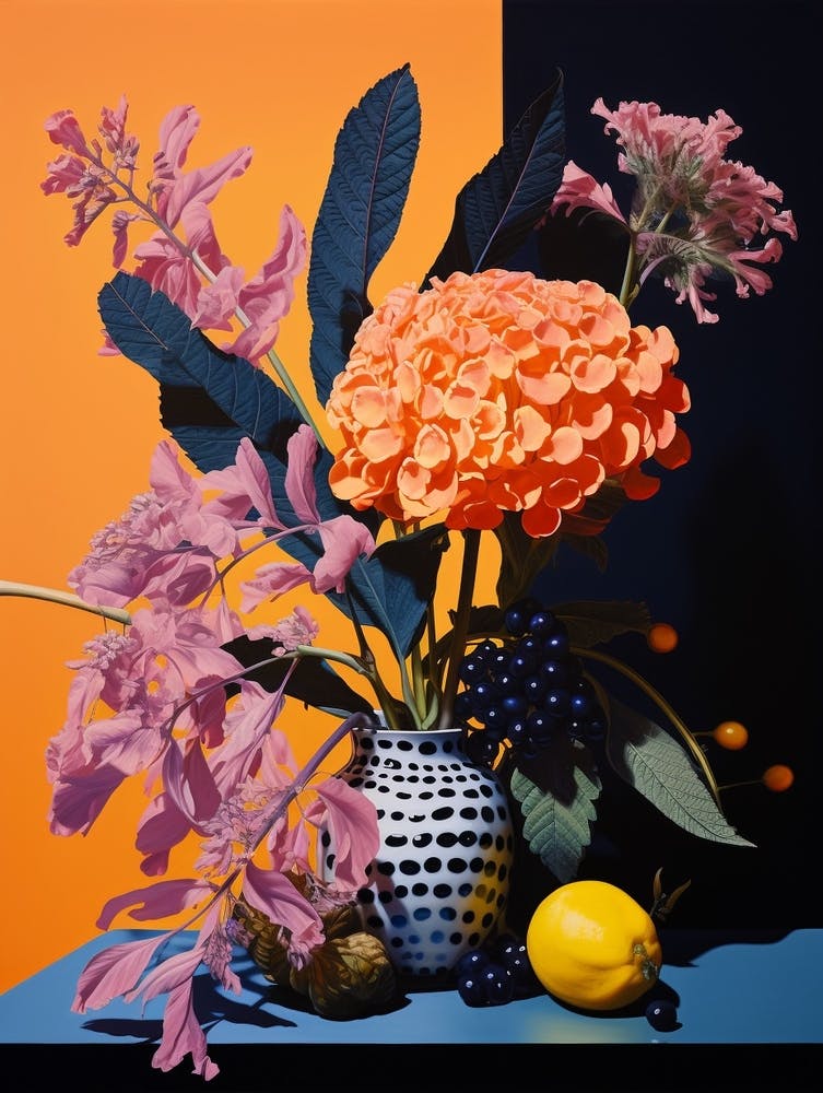 Surreal Florals Lantana 3 Flower Painting